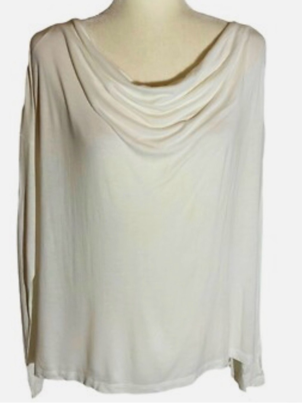 Banana Republic Factory Cream Drape Neck Blouse